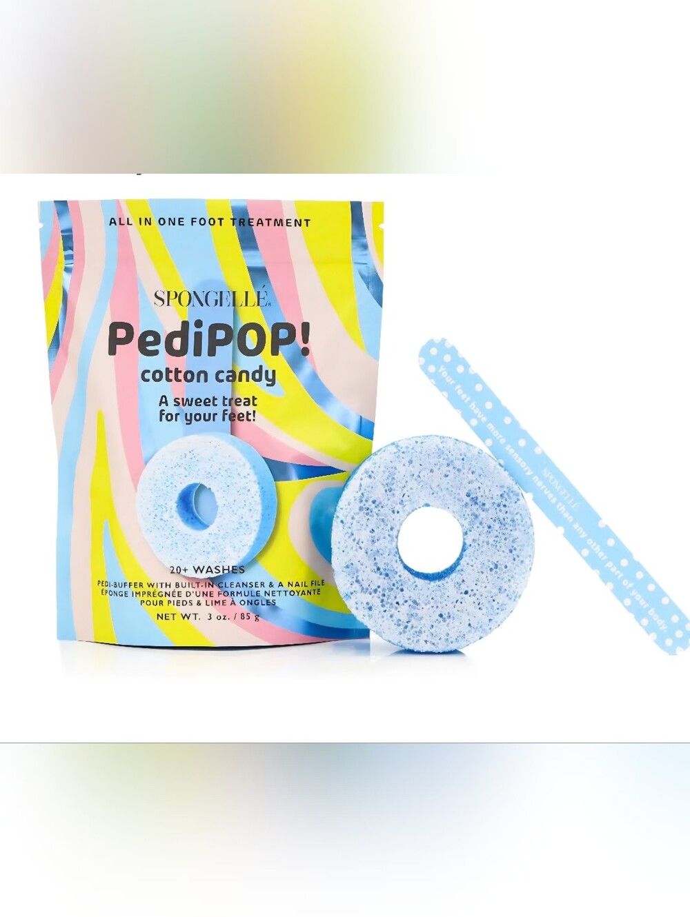 Spongellé PediPOP! Cotton Candy Foot Treatment - Blue